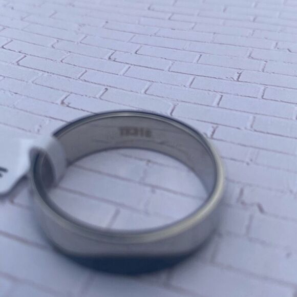 Men's Black Swoop Stainless Steel Ring size 11 - Picture 4 of 5